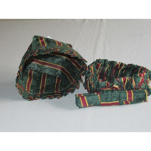 Longaberger ~11" Imperial Stripe Elastic Gathered Garter Bow + Small Liner USA - Picture 5 of 10